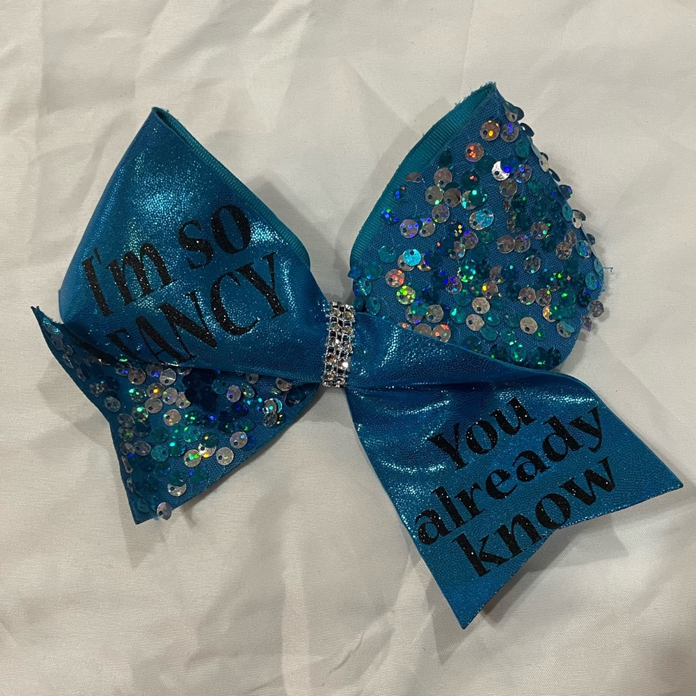 8 inch x 8 inch Blue “I’m so FANCY You already know” Bow